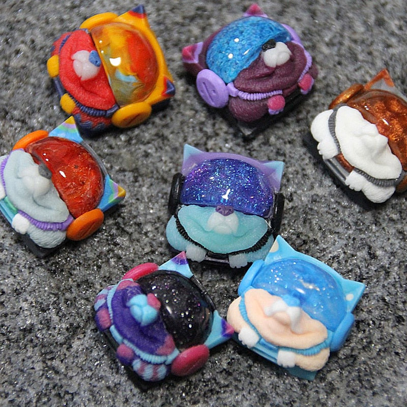 Resin 3D Keycaps - Space Dog