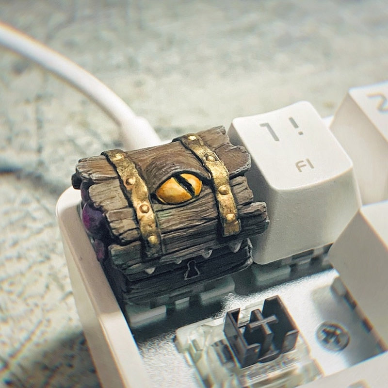 Resin 3D Keycap - Monster Treasure Chest