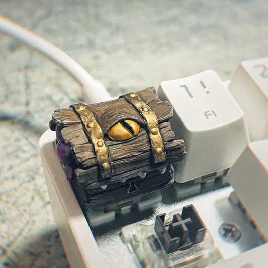 Resin 3D Keycap - Monster Treasure Chest