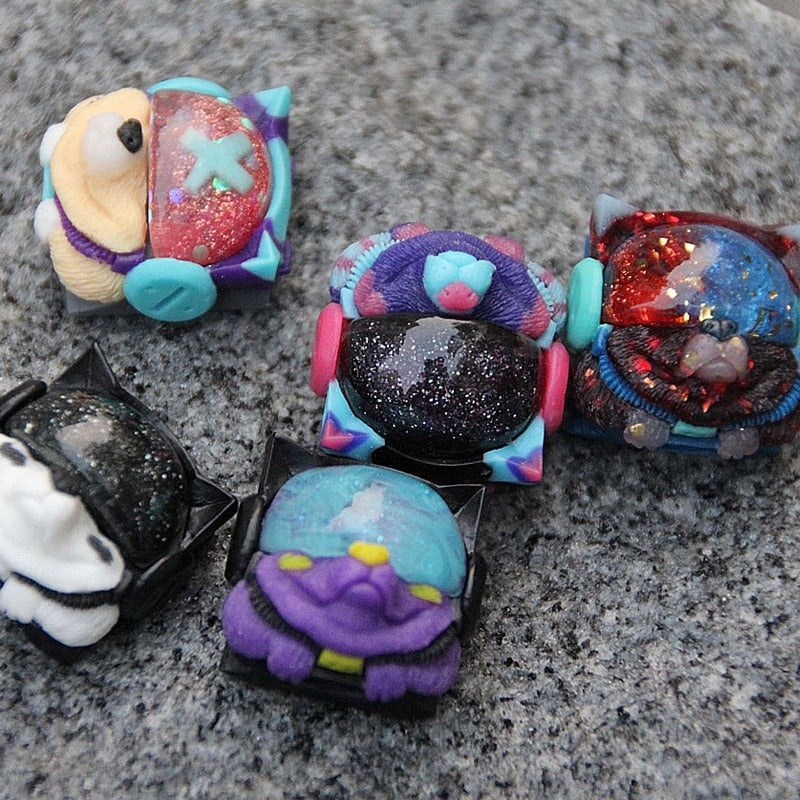 Resin 3D Keycaps - Space Dog